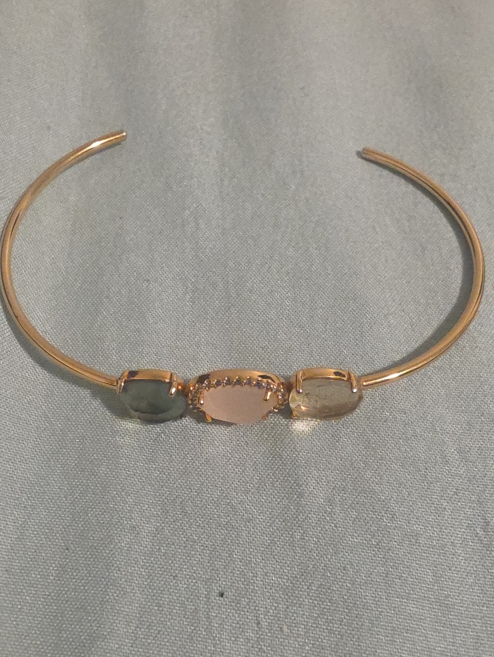 Kendra Scott Gold Open Cuff with Pink, Green & Champagne Stones